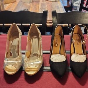Gold and Black Heels for Formal Occasions
